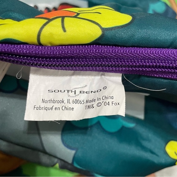 Vintage "The Simpsons" TV Show Kids Sleeping Bag Sleepovers Camping Zip Up 57x30 - Picture 10 of 11